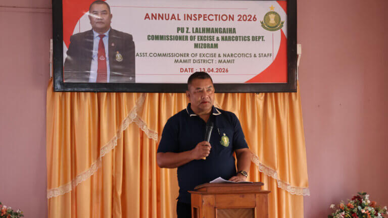 Excise & Narcotics Commissioner leh Inspecting staff ten Mamit Excise & Narcotics Office tlawh